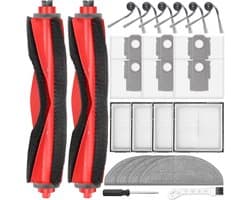 24 stuks accessoires gescht voor Roborock Q10 S5+ robotstofzuiger, 2 hoofdborstels, 6 stofzakken, 4 dweilpads, 4 HEPA-filters, 6 zijborstels, 1 reinigingsborstel, 1 schroevendraaier