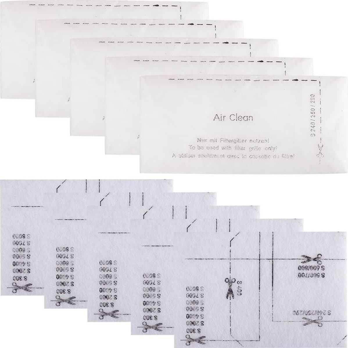 Filters en filterpads geschikt voor Miele stofzuigers, 10-pack — afbeelding 1
