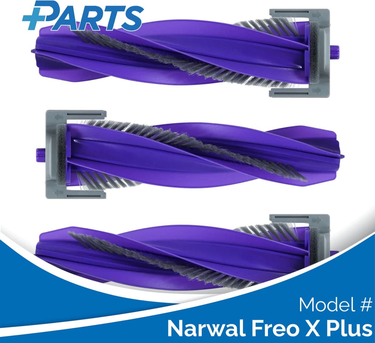 Narwal Freo X Plus Borstels (3 Stuks, Plus.Parts® alternatief voor CP-PJ-A00090-00-00) — afbeelding 1