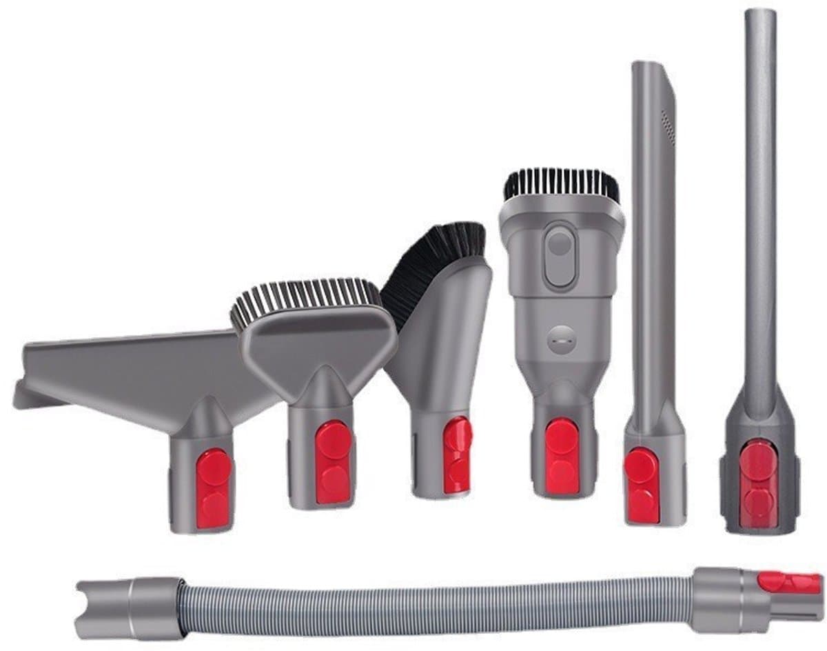 Stofzuigeraccessoireset - geschikt voor Dyson Stofzuiger V7, V8, V10, V11 Vervangende Accessoireset - Borsteltool - Mondstukset - Draadloze Stofzuiger - Universele Mondstuk- en Accessoireset - met verlengslang mondstukset - 7stuks — afbeelding 1