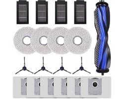 Accessoires voor vegers - Compatibel met Ecovacs T50 PRO Accessoires voor vegers - 1 hoofdborstel, 4 dweilpads, 4 zijborstels, 4 HEPA-filters, 6 stofzuigerzakken - Eenvoudig schoon te maken en te vervangen
