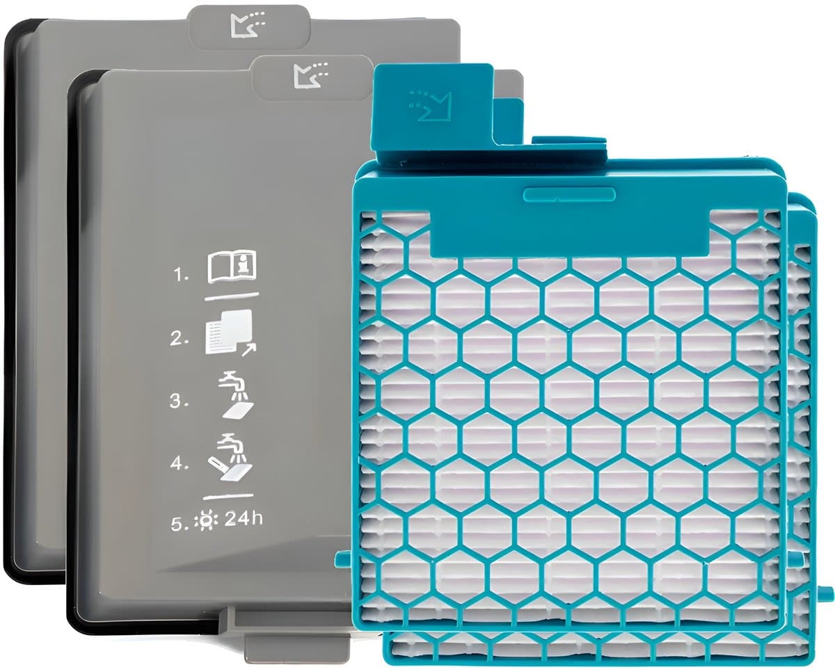 Filter set geschikt voor Miele CX1 Boost - CX FSF HEPA Fijnstoffilter Hygiëne filter (uitblaas) SF HY 60 — afbeelding 1