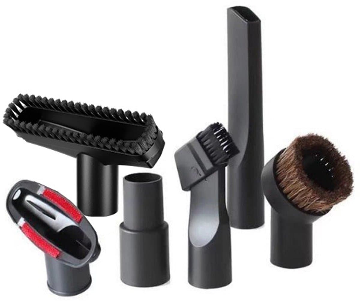 6-pack stofzuigerkopaccessoires, geschikt voor stofzuigers met een binnendiameter van 32 mm, zwart — afbeelding 1