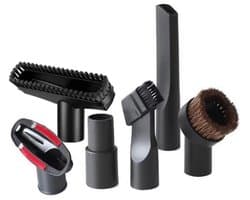 6-pack stofzuigerkopaccessoires, geschikt voor stofzuigers met een binnendiameter van 32 mm, zwart