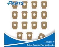 iRobot Roomba Plus 505 Combo Stofzakken (15 Stuks, Plus.Parts® alternatief voor 4849916)