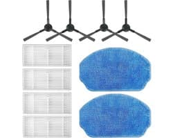 Robotstofzuiger accessoires - Geschik voor ZCWA ONSON MAMNV BR150 & BR151 - met filter, mop pad en zijborstels - 10 stuks