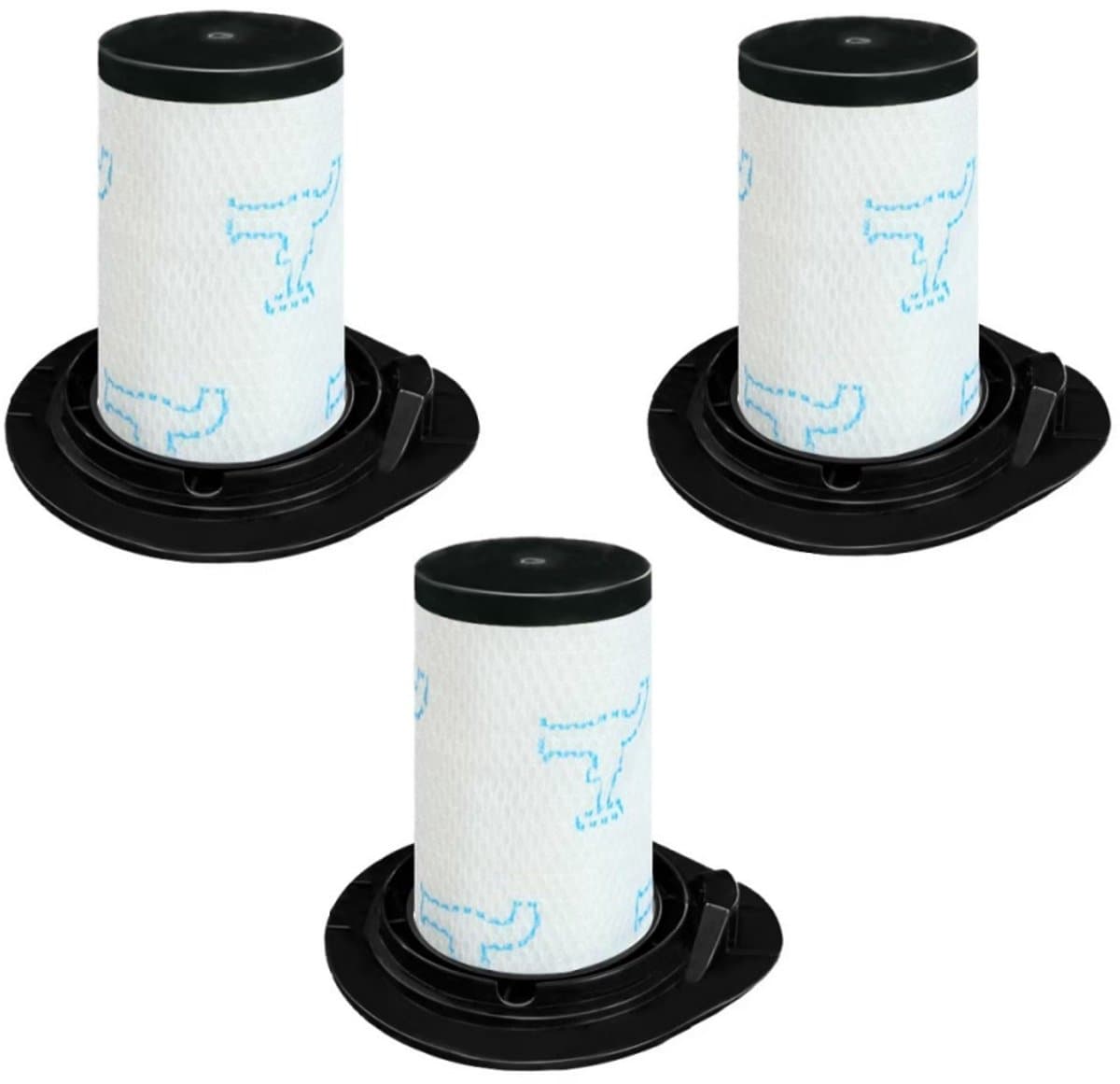 Filters geschikt voor Rowenta ZR009002 RH9252 RH9276 RH9286 - Stofzuiger onderhoud en reinigings accessoires - 3 stuks — afbeelding 1
