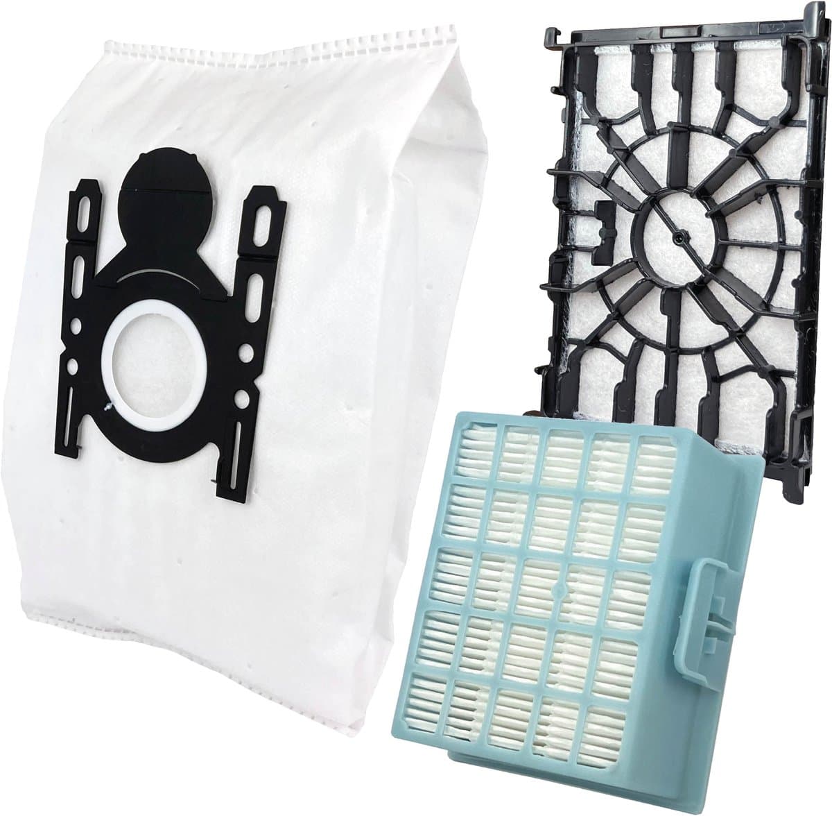 20 PARTS4® Stofzuigerzakken + HEPA & motorfilter geschikt voor Bosch Move On & Serie 6 | Complete set met 20 stofzuigerzakken, HEPA filter (model BBZ156HF) en motorfilter (model 00579421) — afbeelding 1
