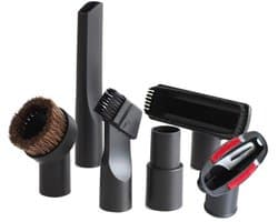 Stofzuiger Zuigmond Set - 6 Stuks - geschikt voor Miele,Philips,AEG,Karcher,Bosch,Numatic,Nilfisk - spleetzuigmond - Universeel Opzetstuk - zwart