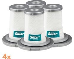 Sillar, set 4 stofzuigerfilters, HEPA, wasbaar, anti-allergeen, geschikt voor Rowenta X-Force Flex Row, Tefal X-Force Flex, vervanging voor filters ZR009006