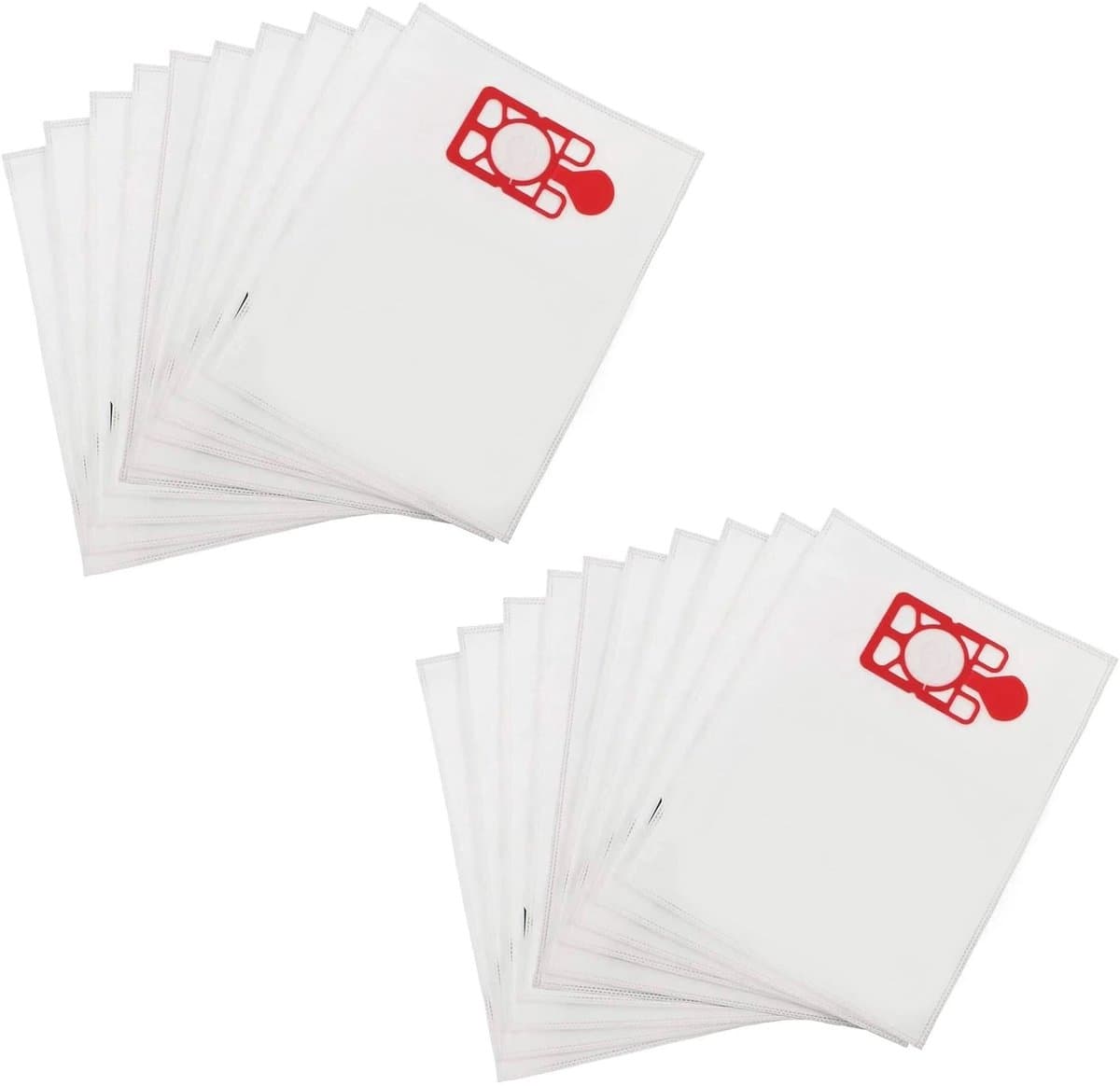 Stofzuigerzakken - geschikt voor Numatic Henry, Hetty, James, PPR-240, 604015 - Vervanging van NVM 1CH 1B/C stofzakken - 20 stuks - wit en rood — afbeelding 1