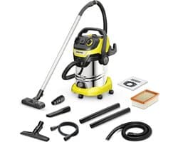 Kärcher WD 6 P S V-308/22/T Renovation - 1300 W - 30 liter - Renovatieset - Geïntegreerd stopcontact - RVS zuigbuizen - Afvoerschroef - RVS Container - Vlakfilter