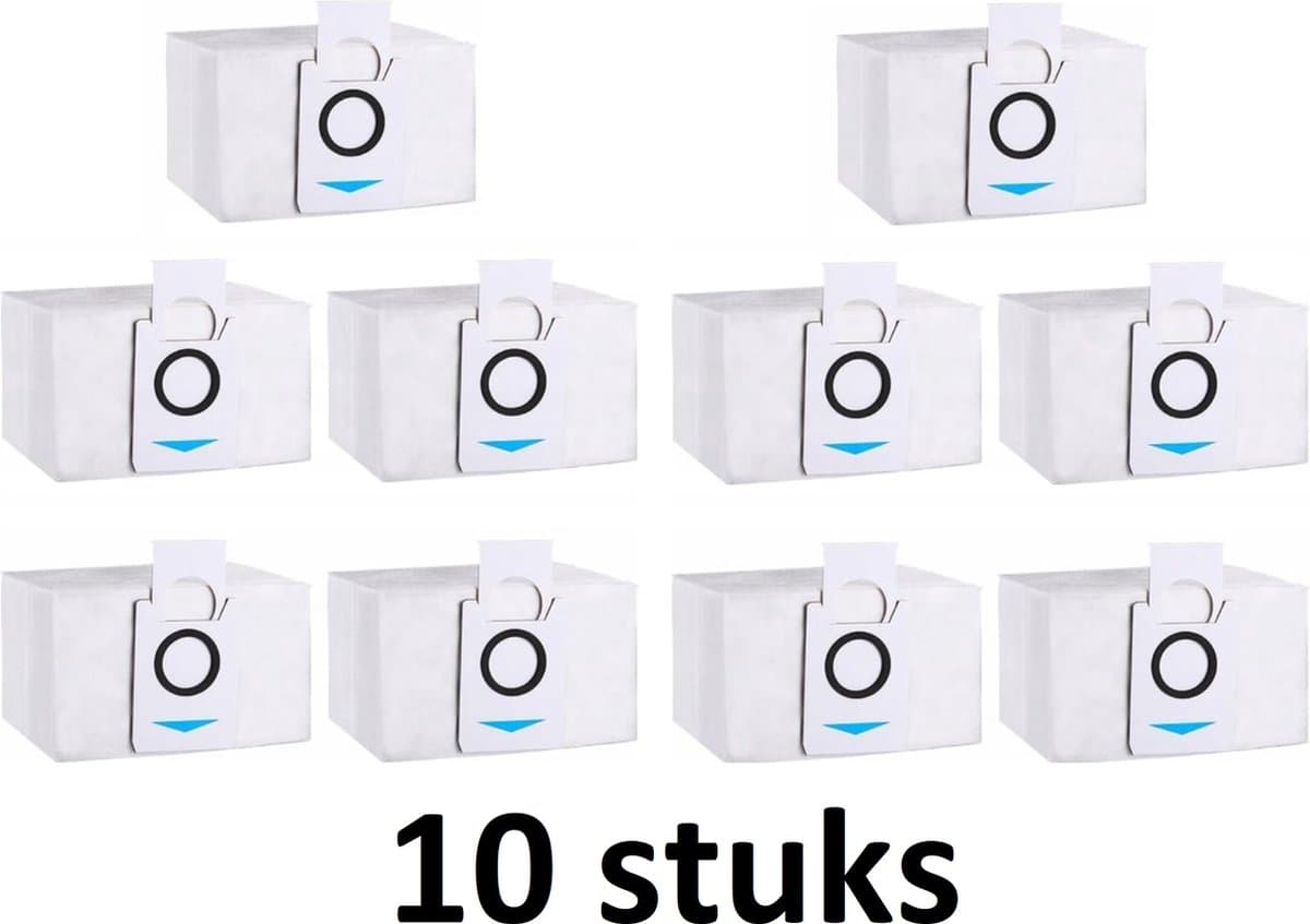 10 x stofzakken geschikt voor de Ecovacs Deebot X1 OMNI / T10 OMNI / X1 TURBO - Vuilafvoerzakken - Grote Capaciteit Stofzuigerzak - Hoogwaardige vervanging - Compatibel met model: Ecovacs: Deebot X1 OMNI T20 OMNI T10 OMNI X1 Turbo -10 stuks afvalzak — afbeelding 1