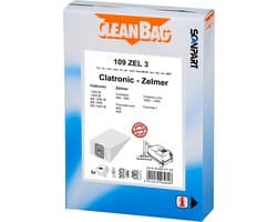 Cleanbag Zelmer stofzuigerzakken Lloyds Solac etc 5stuks 2 filters 109zel3