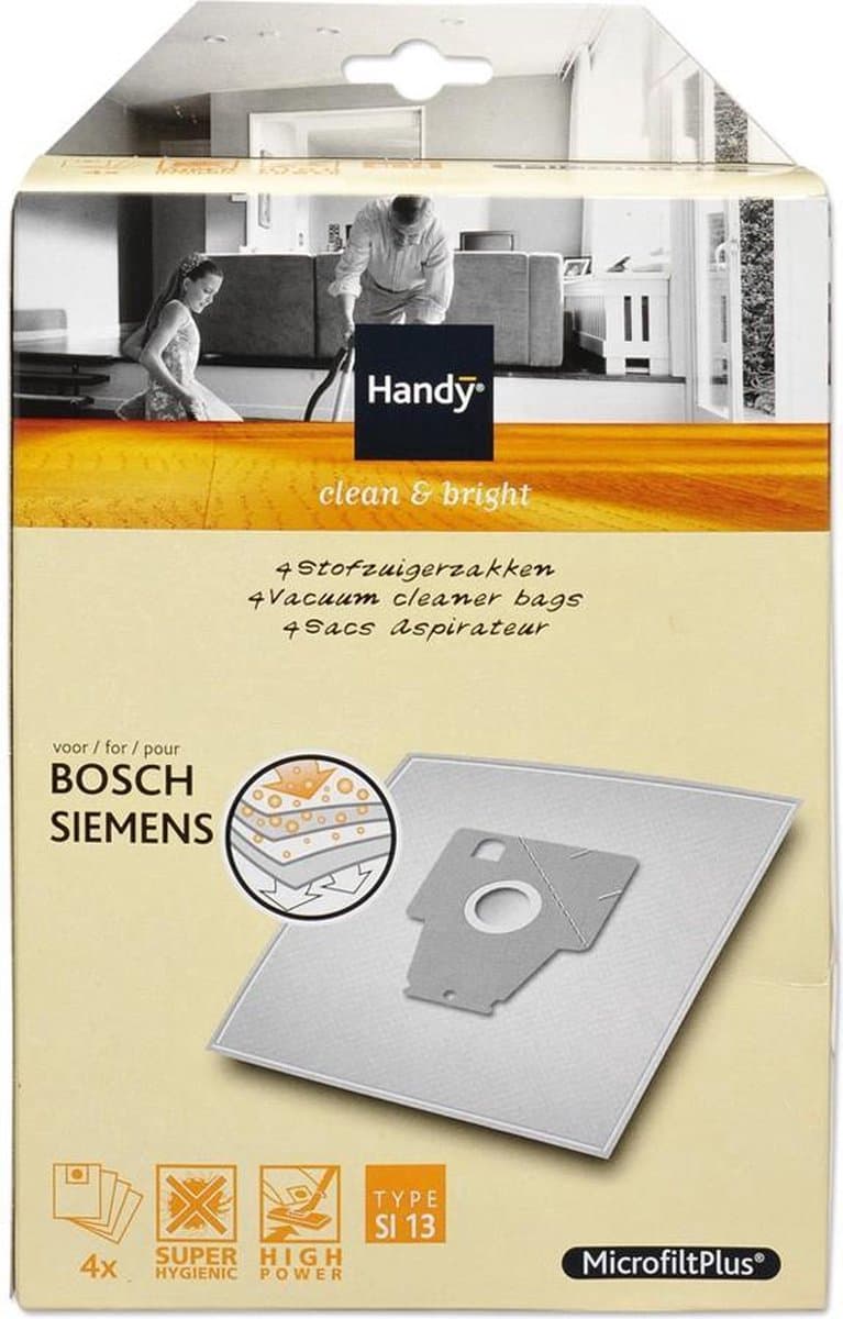 Handy stofzuigerzakken SI13 voor Siemens en Bosch - 4 stuks — afbeelding 1