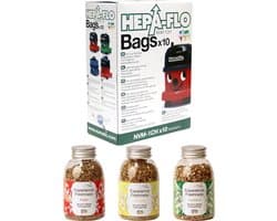 Numatic - 1x Stofzuigerzakken + 3x Geurkorrels Flower/Eucalyptus/Limonella - Hepa flo bags - Voor Henry/Hetty - NVM 1CH X10 - COMBIDEAL