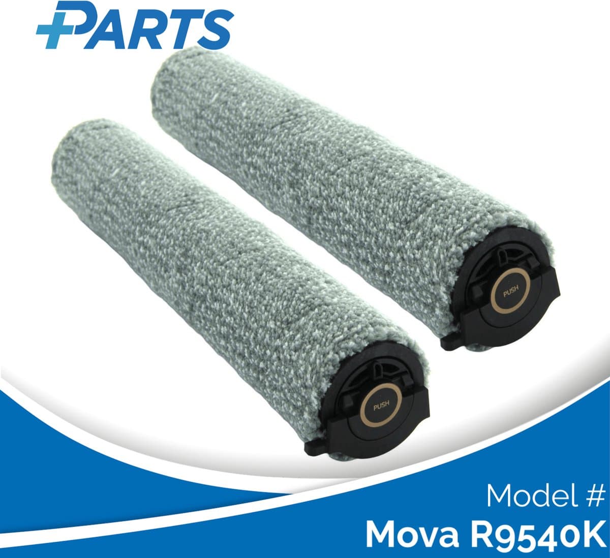 Mova R9540K Dweilborstels (2 Stuks, Plus.Parts® alternatief voor MV-Z60URC-MROLL) — afbeelding 1