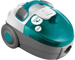 Stofzuiger zonder zak - Cilinderstofzuiger ECO - Efficiënt schoonmaken - 4e generatie cycloonsysteem - 1.5 liter reservoir - Grijs turquoise