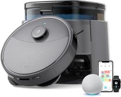 LEFANT M3 max - Robotstofzuiger met dweilfunctie en automatisch leegstation - 20.000 Pa zuigkracht - Alles-in-één station - Automatisch dweilen en drogen - App-bediening - Voor dierenhaar
