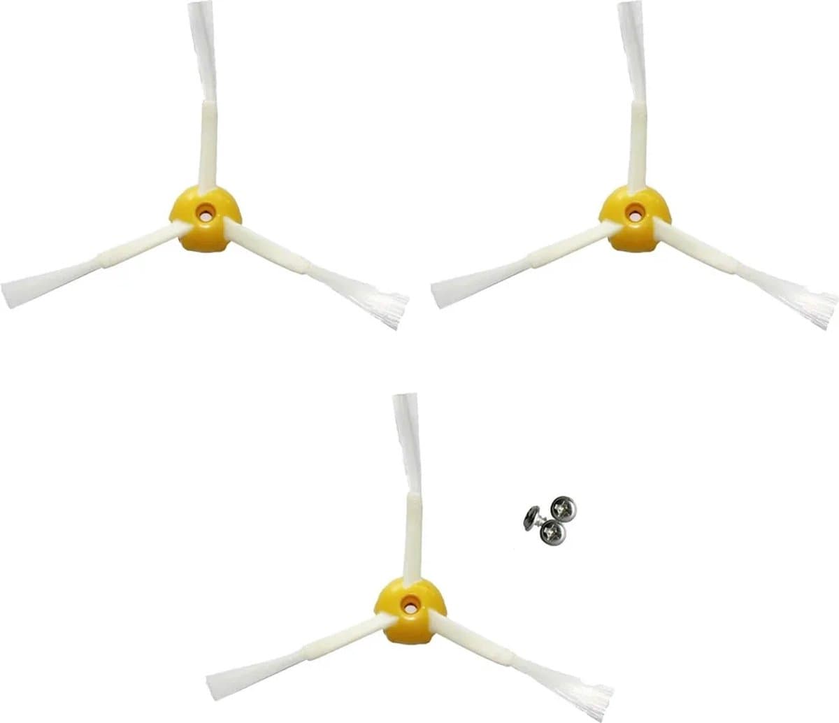 Vervangende zijborstelset (3-delige set) Geschikt voor Roomba 500-, 600- en 700-serie - Trefoil-borstelset - Vervangingsonderdelen — afbeelding 1
