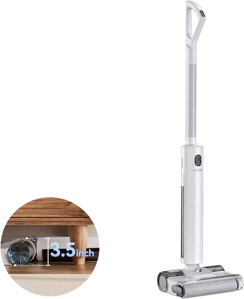 JONR S20 Pro Wet & Dry Stofzuiger – Dweilen & Stofzuigen – 180° Lie-Flat – Zelfreinigend – Wit — afbeelding 1