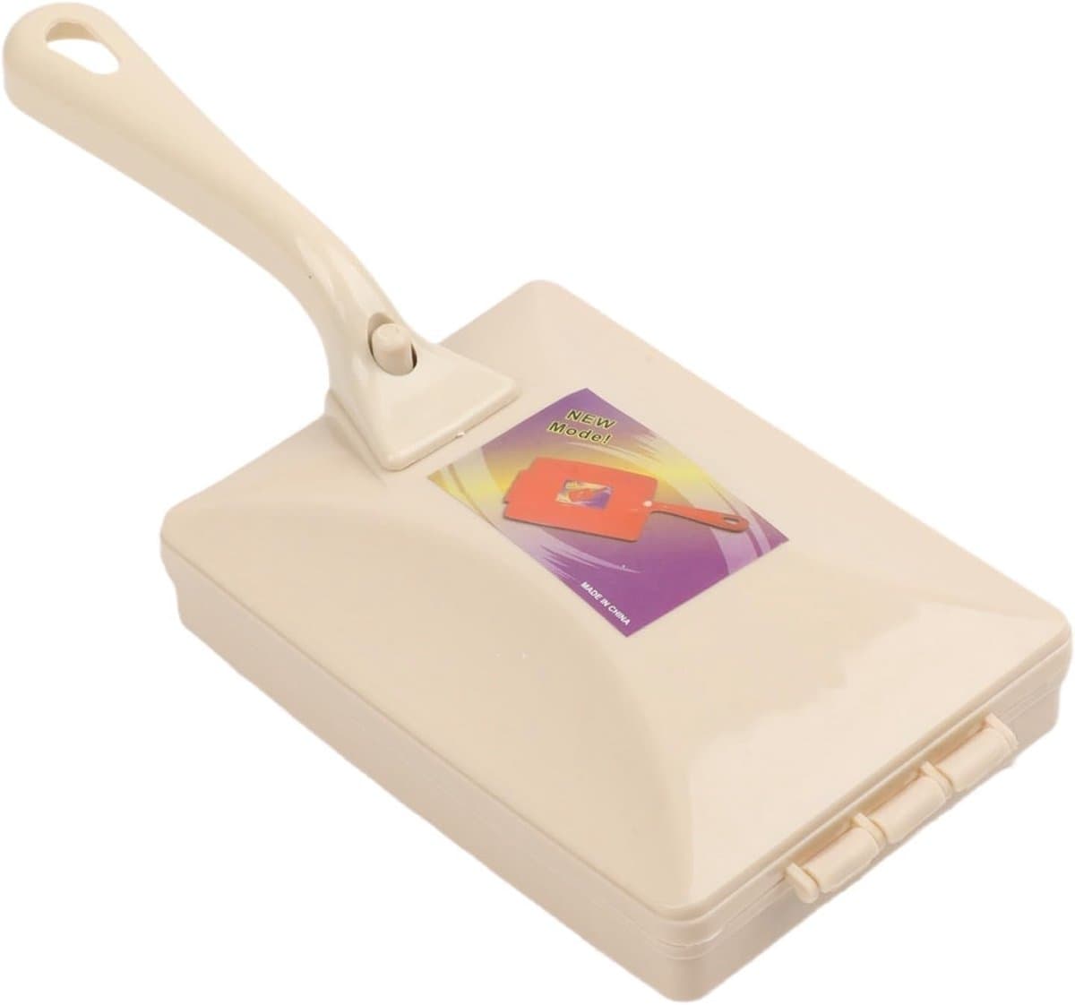 Handtapijtveger - Kruimelverzamelaar - Snel opruimen - Dubbele rolborstels - 26 cm lang - Beige — afbeelding 1