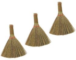 Kleine Stofbezem - Mini Bezempje - Bureau Schoonmaken - Duurzaam Materiaal - 3 Stuks - Diverse Kleuren