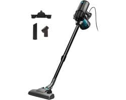 QORA® Steelstofzuiger met snoer - Steelstofzuiger - Stofzuiger - Zwart - 28cm x 18cm x 48cm