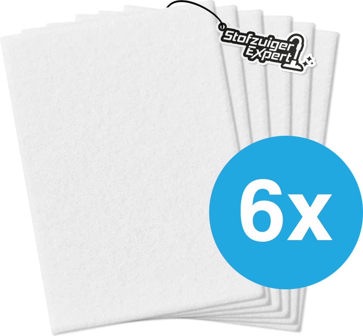 6x Universeel Micro / Hygiëne filter voor alle Stofzuigers 200x125mm - O.a. geschikt voor Miele, Siemens, Philips, Bosch, Siemens, AEG, Electrolux etc. — afbeelding 1