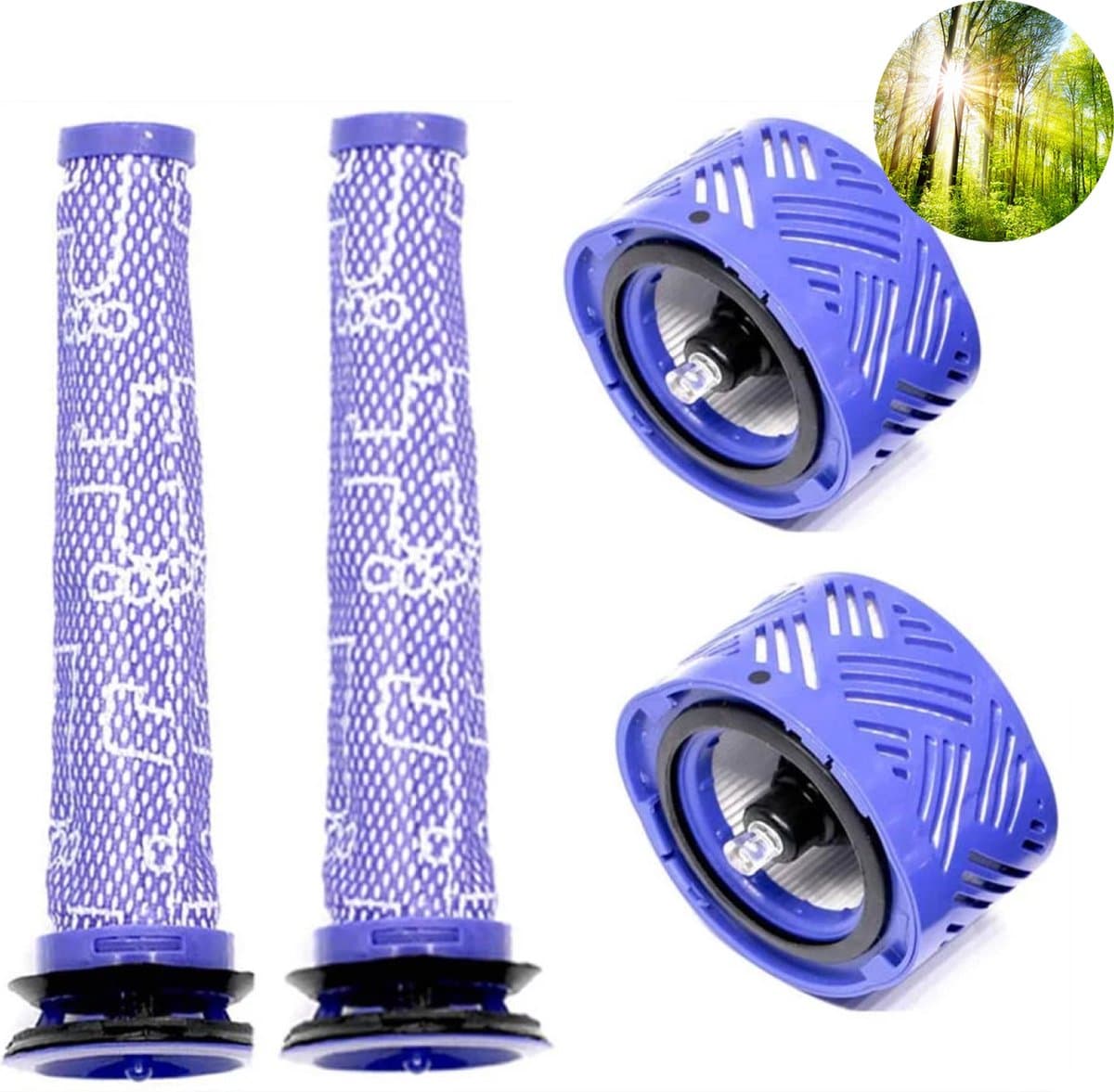 XL Set HEPA - Pre- & Post Filter geschikt voor Dyson V6 - Accessoires. — afbeelding 1