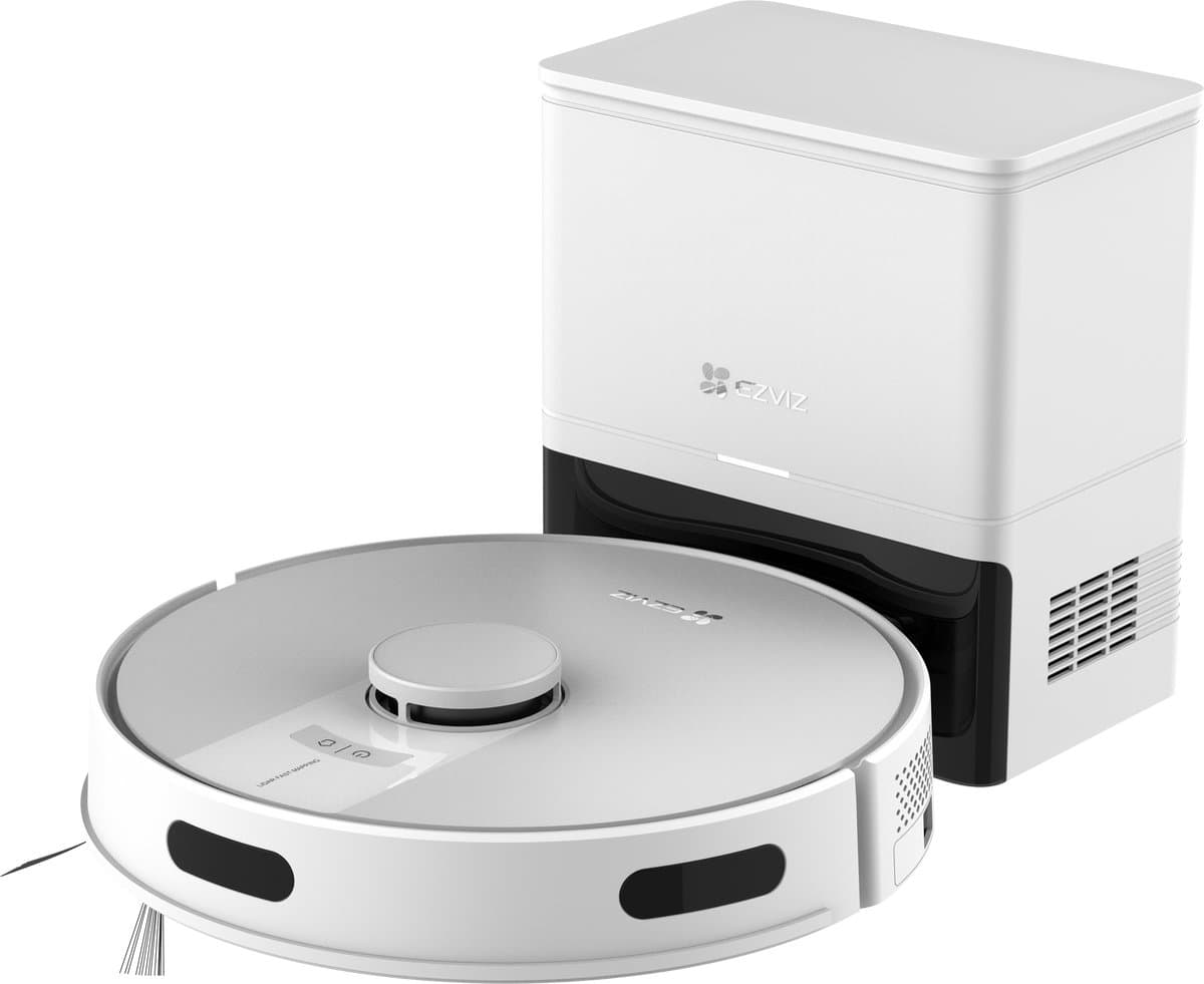 Ezviz RE4C Plus - Robotstofzuiger met Dweilfunctie, 4000Pa Zuigkracht, Automatisch Leegstation, Navigatie & Obstakelvermijding - Compatibel met Google Assistant & Alexa — afbeelding 1