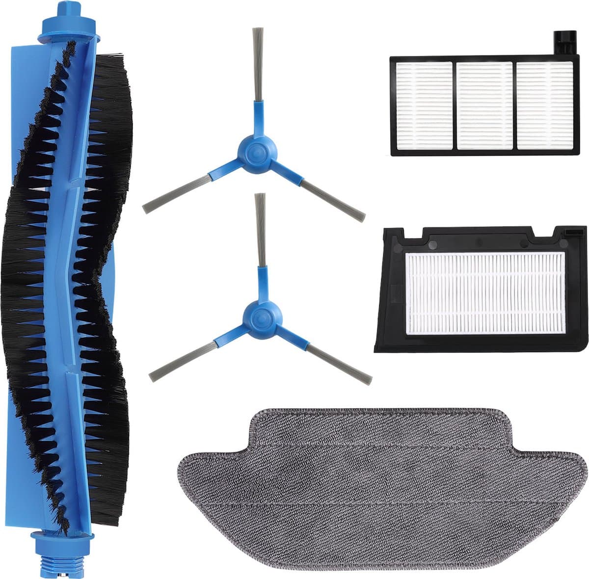 Shellbot SL60 Robotstofzuiger Accessoires/Vervangingsonderdelen, Shellbot SL60 Robot Vacuum Cleaner Accessories/Replacement Parts, Bijvulkitaccessoire met Rolborstel, Zijborstels, HEPA-filters, en Dweildoek voor Robotstofzuiger — afbeelding 1