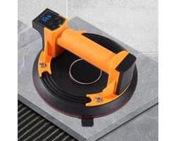 Accu-vacuümzuiger voor tegels, max. 200 kg, accu-tegellift met lcd-display, oplaadbare glaszuiger met automatische zuiging voor gladde oppervlakken