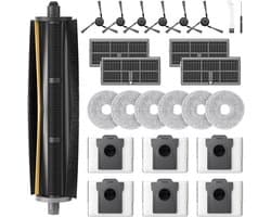25-delige accessoire set Geschikt voor Dreame X40 Ultra Complete/X40 Ultra/L40 Ultra stofzuigers: 1 hoofdborstel, 6 stofzakken, 6 dweilen, 4 filters