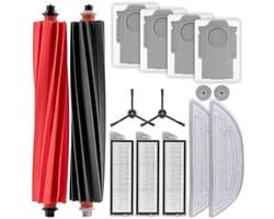 Accessoires Kit (15 Stuks) Compatibel Met Roborock S8 MaxV Ultra / S8 Max Ultra – Rolborstels, Zijborstels, HEPA Filters, Stofzakken & Dweilkussens, Vervangingsset
