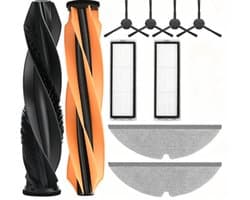 10 stuks reserveonderdelen - voor Dreame D20 Pro , D20 Pro Plus accessoires- complete set met 2 hoofdborstels, 4 zijborstels, 2 filters, 2 schoonmaakdoeken