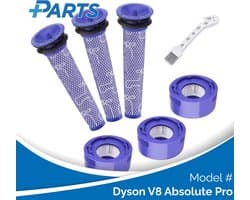 Dyson V8 Absolute Pro Filters (7 Stuks, Plus.Parts® alternatief voor 965661-01 / 967478-01)