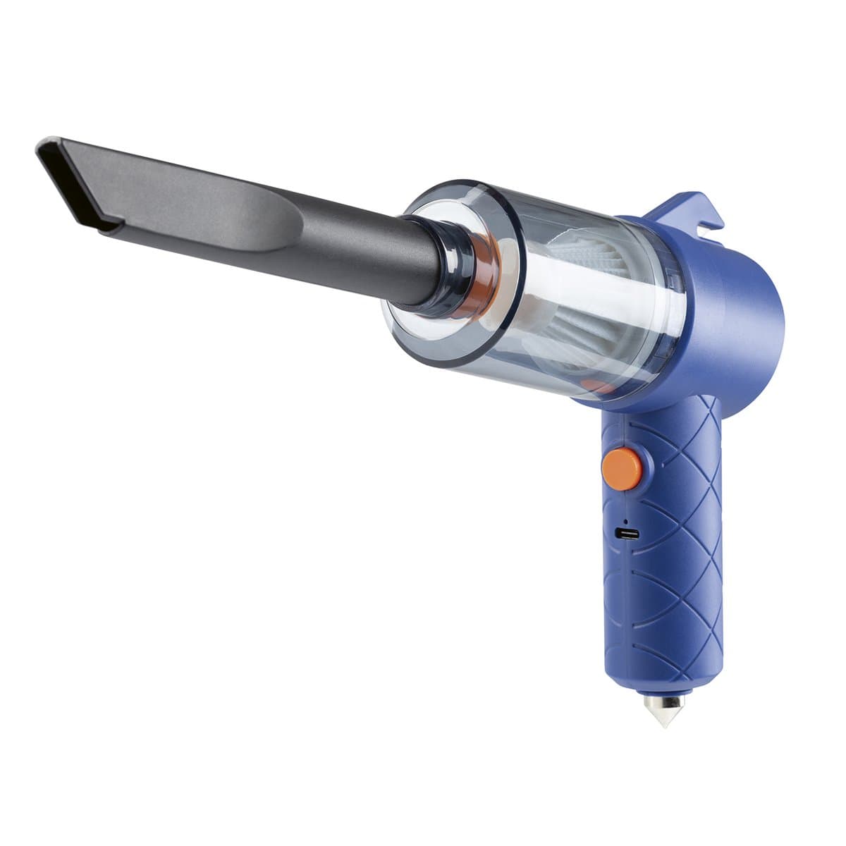 CLEANmaxx accu-handstofzuiger in een 6-delige set | Draadloze en zakloze handstofzuiger | 2-in-1 met zuig- en blaasfunctie | Ideaal voor in de auto, kruimels en dierenharen | Inclusief noodhamer en gordelsnijder — afbeelding 1