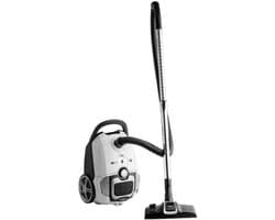 Steelstofzuiger - Elektrische bezem - Huishoudelijk schoonmaken - Met stofzak - 50 cm - Wit