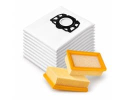 2x HEPA Filter & 10x Stofzakken geschikt voor Karcher MV4 MV5 MV6 WD4 WD5 WD6 Voor Karcher WD4000 - WD5999 2.863-006.0