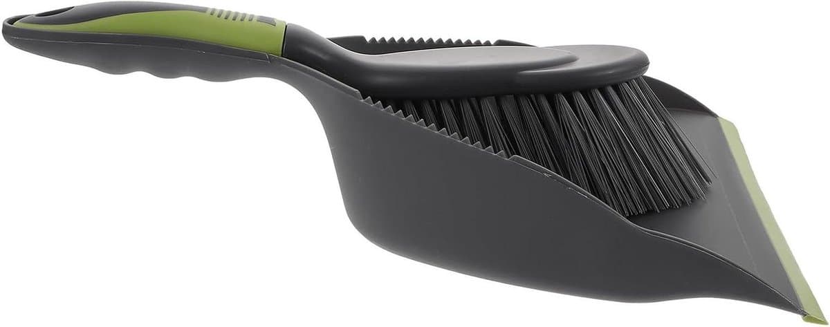 Mini Schoonmaakset - Bezem Stofblik - Bureau Reinigen - Compact en Handig - 325 cm - Grijsgroen — afbeelding 1