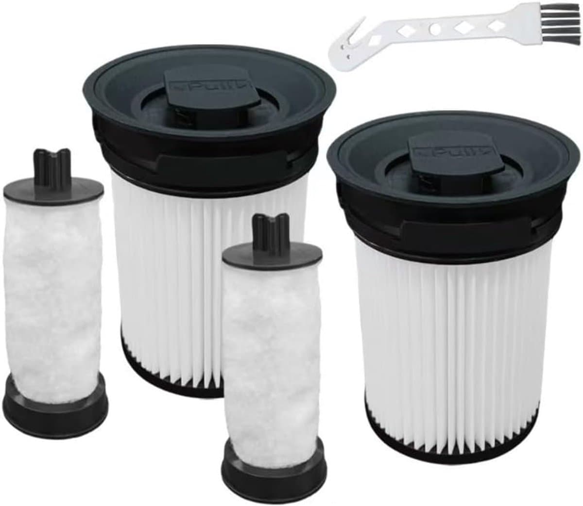 Vervangingsfilterset geschikt voor Miele Triflex HX1 stofzuiger, verwijdert effectief stof en verlengt de levensduur van uw stofzuiger (4 filters + 1 borstel). — afbeelding 1
