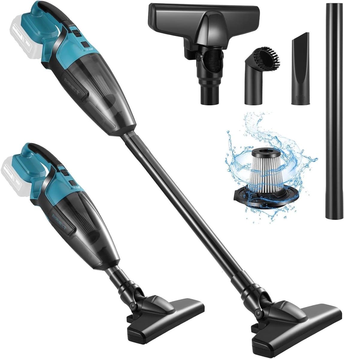 Draagbare Kruimeldief - Mini Stofzuiger - Auto en Huis - Nat en Droog - 0.6 Liter - Blauw — afbeelding 1