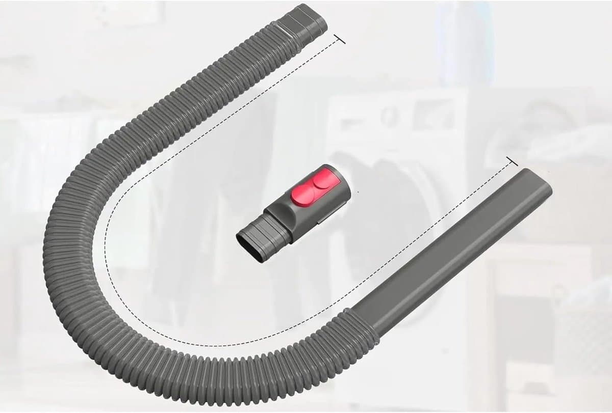 Geschikt voor-Accessoireset voor het reinigen van kieren in de stofzuiger, flexibele slang van 86,4 cm (34 inch), geschikt voor de Dyson V7 V8 V10 V11 V15 GEN5, pluisverwijderaar voor in de droger, voor het reinigen van autodetails en kieren in huis. — afbeelding 1