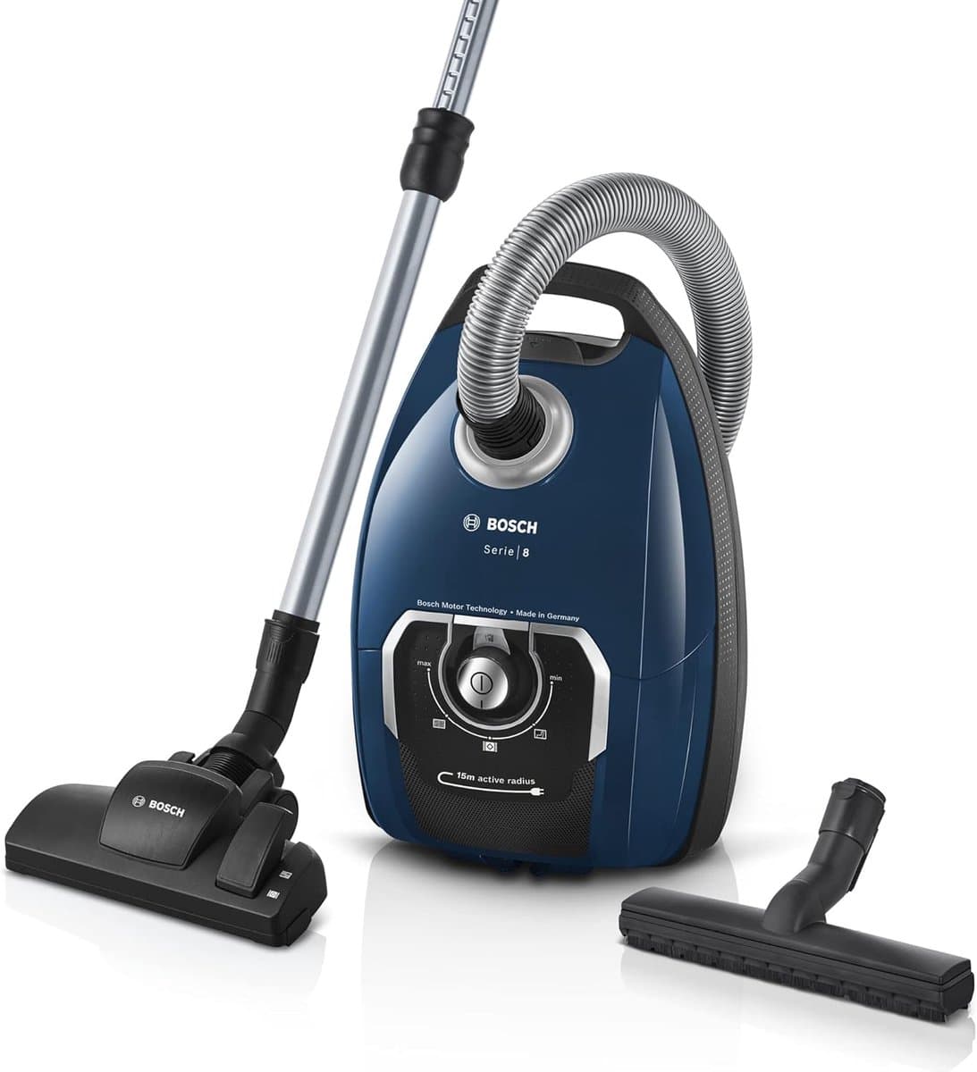 Stofzuiger met Zak - Vloer Stofzuiger - Allergie Vriendelijk Schoonmaken - Stil en Krachtig - 15m Actieradius - Blauw — afbeelding 1