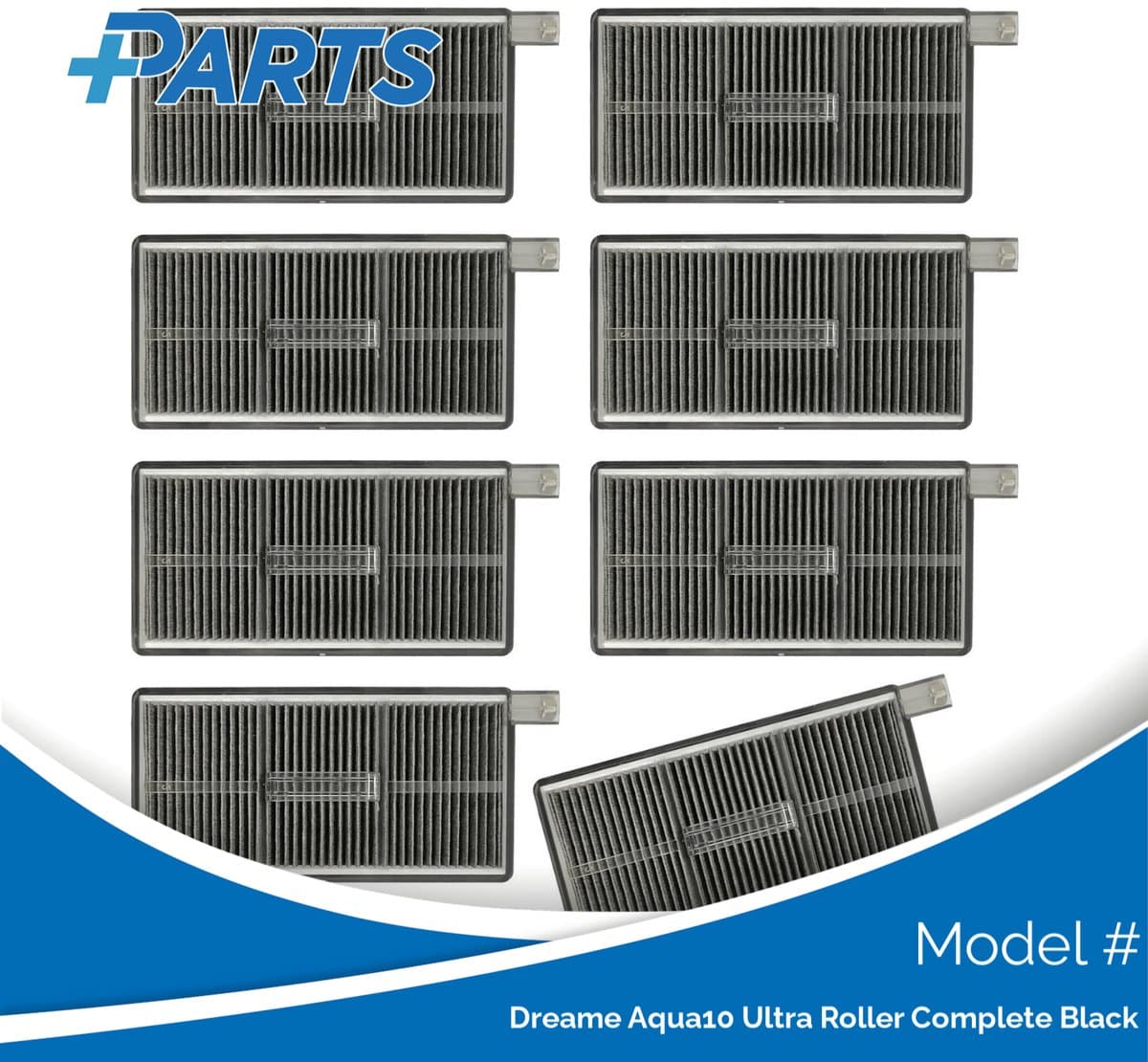 Dreame Aqua10 Ultra Roller Complete Black Filters (8 Stuks, Plus.Parts® alternatief voor 20010100001863) — afbeelding 1