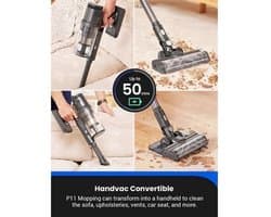 Dweilen Snoerloze Stofzuiger - Snoerloze Stofzuiger - Stofzuiger - Stofzuiger draadloos - 5-traps Filtratiesysteem - 400W Borstelloze Motor - 0.65L Stofbak - 35Kpa Zuigkracht - 2000mAh Batterij