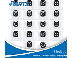 Rowenta X-Plorer Serie 65+ RR8L85WH Stofzakken (18 Stuks, Plus.Parts® alternatief voor ZR200540)