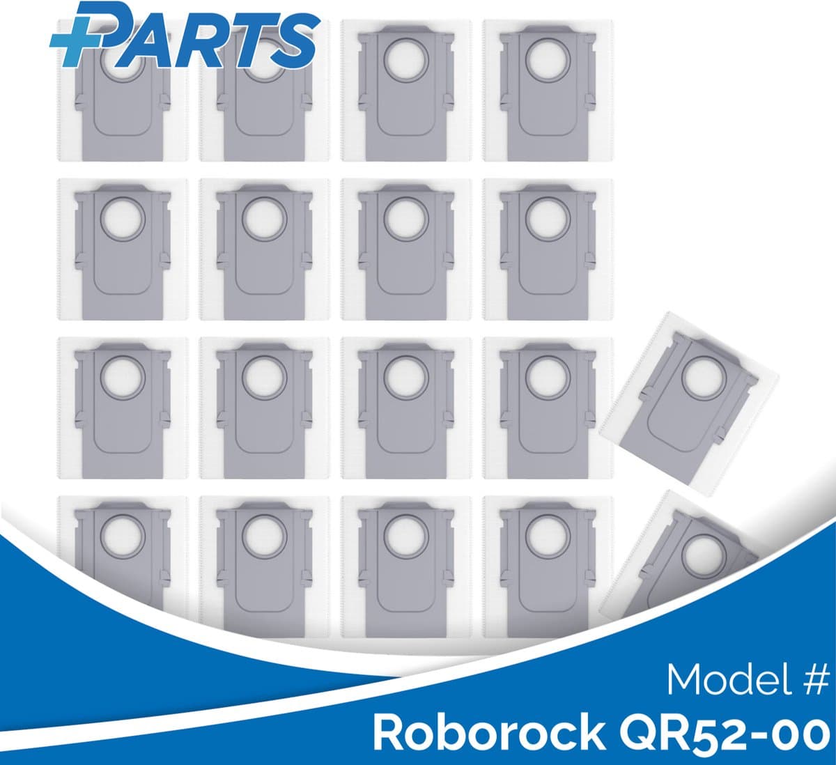 Roborock QR52-00 Stofzakken (18 Stuks, Plus.Parts® alternatief voor 8.02.0239) — afbeelding 1