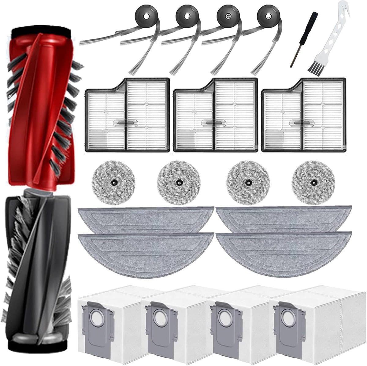 Geschikt voor Roborock G30 Saros10 Veegrobot Accessoires Vervangingsset Hoofdborstel Filter Zijborstel Accessoireset -23 stuks — afbeelding 1